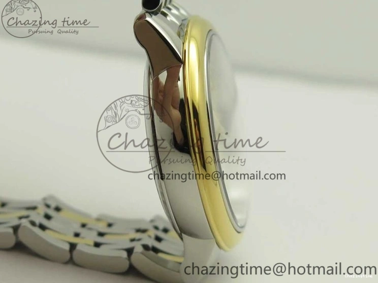 0523 Attractive De Ville Prestige Ladies 32.7mm SS MKF 1:1 Best Edition White Dial Roman Markers on SS YG Bracelet MIYOTA 7965